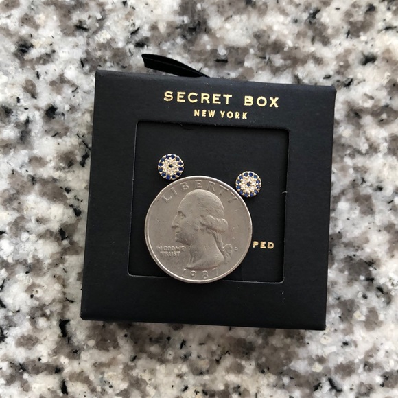 14K Gold Dipped Evil Eye Stud Earrings - Picture 3 of 3